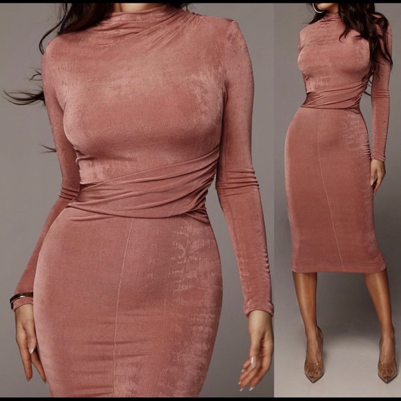 JLUXLABEL Dresses & Skirts - Mauve Grace Ruched Overlay Dress - Small